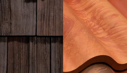 Red and Brown Brava Roof Tiles