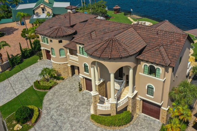 Hernando Beach Black Brown Blend Spanish Barrel Tile