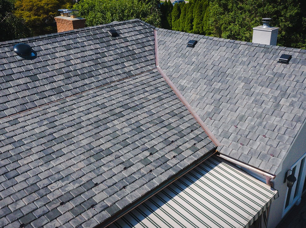 Synthetic Slate Roof Tiles Composite, Imitation Grey Slate Roof Tiles
